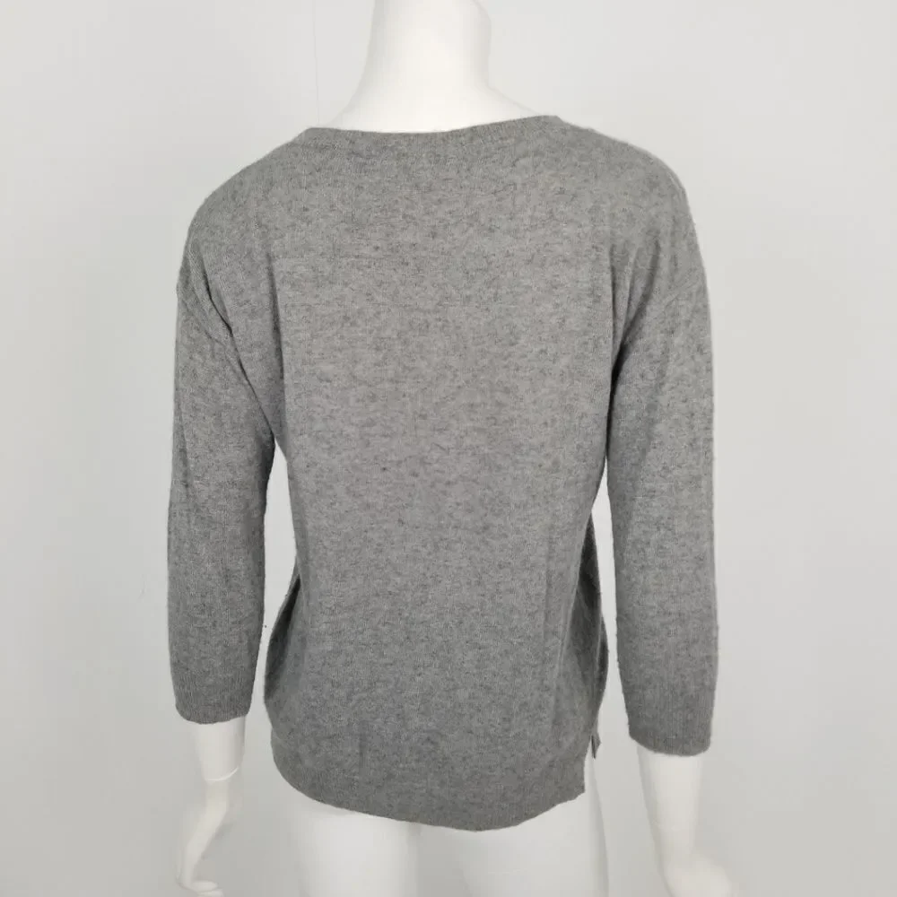 J. Crew Gray Arrow Print Sweater Small